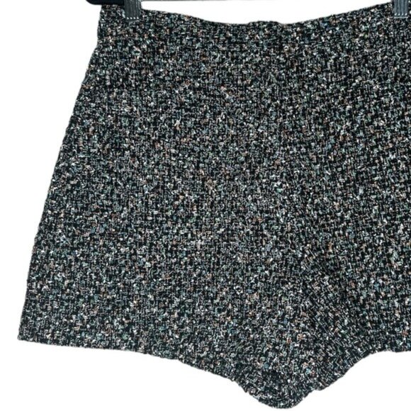 Sandro Space Tweed Wide Leg Textured Shorts Size 42 - Picture 4 of 16
